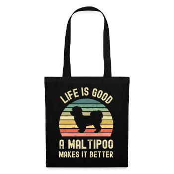 Dog Maltipoo - Tote Bag - black - Front