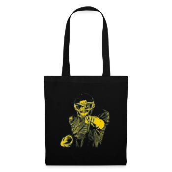 Yellow Blue Football Star Index Finger - Tote Bag - black - Front