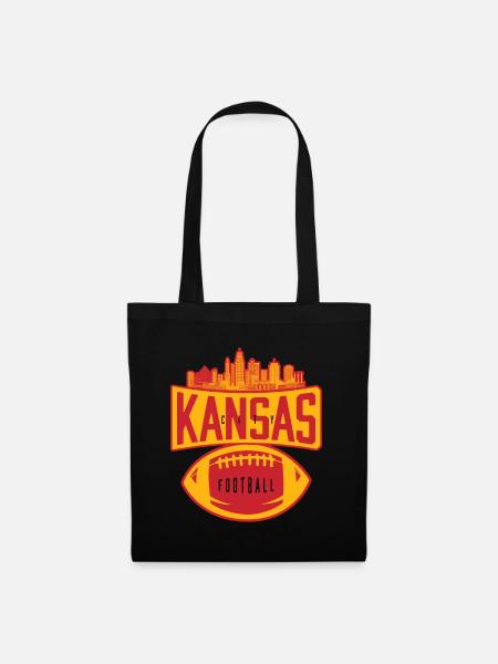Kansas City Football Skyline Vintage - Stoffbeutel - Schwarz