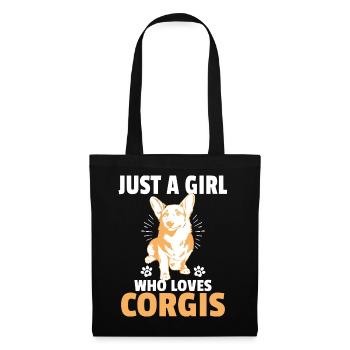 Just a girl who loves corgis - Tote Bag - black - Front