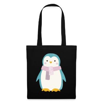 Penguin Dots Scandinavian Nursery Kids - Tote Bag - black - Front