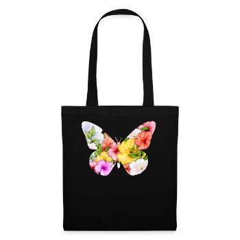 Coconut Girl Aesthetic Butterfly Hibiscus - Stoffbeutel - Schwarz - Vorne