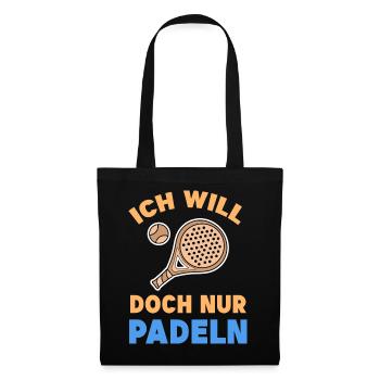 Player Racket Tournament Statement Sport Balls - Tote Bag - black - Front