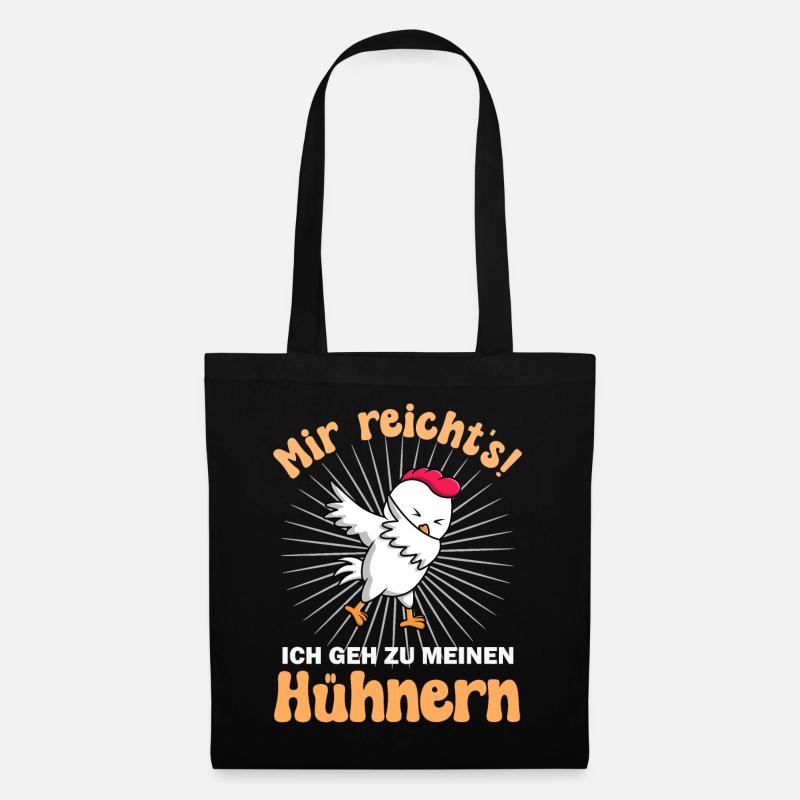 Huhn Hühner - Stoffbeutel - Schwarz