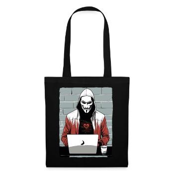 Anonymous Hacker - Stoffbeutel - Schwarz - Vorne