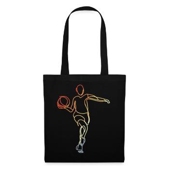 Joueur de basket-ball Vintage - Sac en tissu - noir - Devant