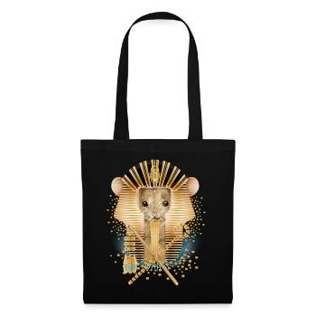 Mouse with Egyptian Pharaoh Mask - Tote Bag - black - Front