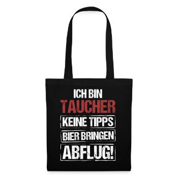 I'm a diver - bring beer and take off - Tote Bag - black - Front