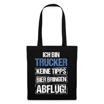 I'm a trucker - bring beer and take off - Tote Bag - black - Front