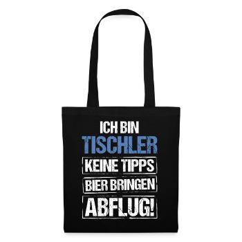 Je suis charpentier - apportez de la bière et partez - Sac en tissu - noir - Devant