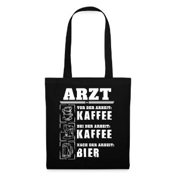 My daily routine as a doctor - Tote Bag - black - Front