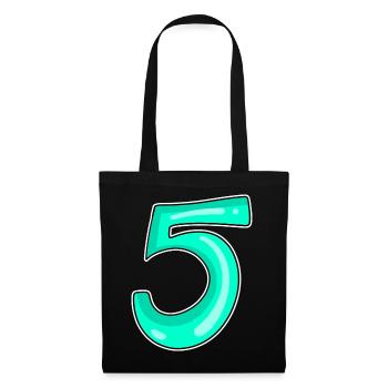 5 Number Number Motif - Tote Bag - black - Front