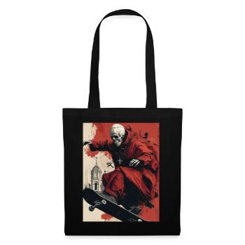 Creepy Pope - Skull, Skelett, Totenkopf, Skater - Stoffbeutel - Schwarz - Vorne