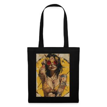 The Woman - Skull, Totenkopf, Pentagramm - Stoffbeutel - Schwarz - Vorne