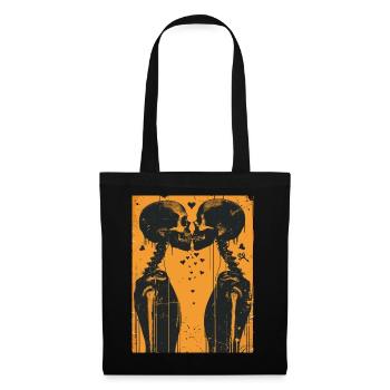 French Kiss - Skull, Skelett, Totenkopf - Stoffbeutel - Schwarz - Vorne