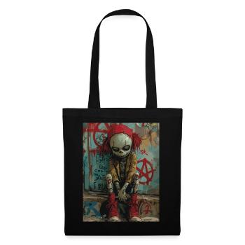 Freaky World - Skull, Totenkopf - Stoffbeutel - Schwarz - Vorne