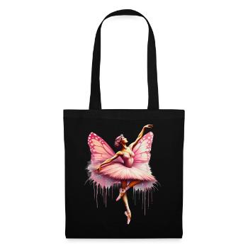 Ballerina with butterfly wings butterflies tutu - Tote Bag - black - Front