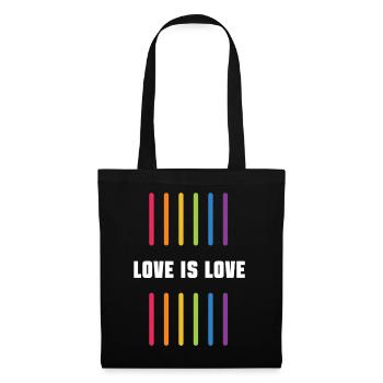Mois de la fierté LGBT - Love is Love - Sac en tissu - noir - Devant