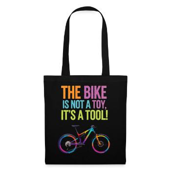 Vibrant Bicycle Quote Design - Tote Bag - black - Front