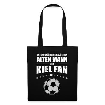 Alter Mann - Kiel Fan | Retro Vintage Design - Stoffbeutel - Schwarz - Vorne
