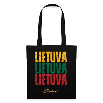 Lithuanian pride, flag of Lithuania - Tote Bag - black - Front