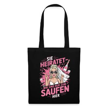 Funny German Hen Party Sie Heiratet Design - Sac en tissu - noir - Devant