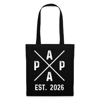 Papa Est. 2026 - Sac en tissu - noir - Devant