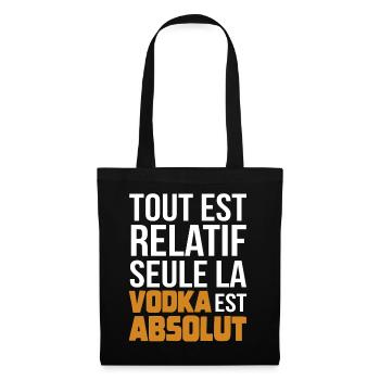 Citation humoristique sur la vodka - Sac en tissu - noir - Devant