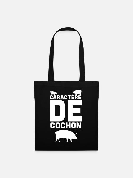Humor Terroir Charcutier Cochon - Stoffbeutel - Schwarz