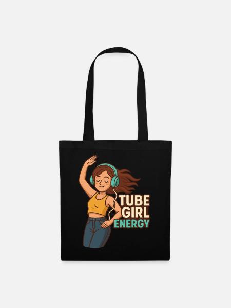 Tube Girl Energie - Stoffbeutel - Schwarz