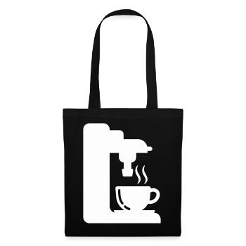 Espresso Machine Outline Coffee Illustration - Tote Bag - black - Front