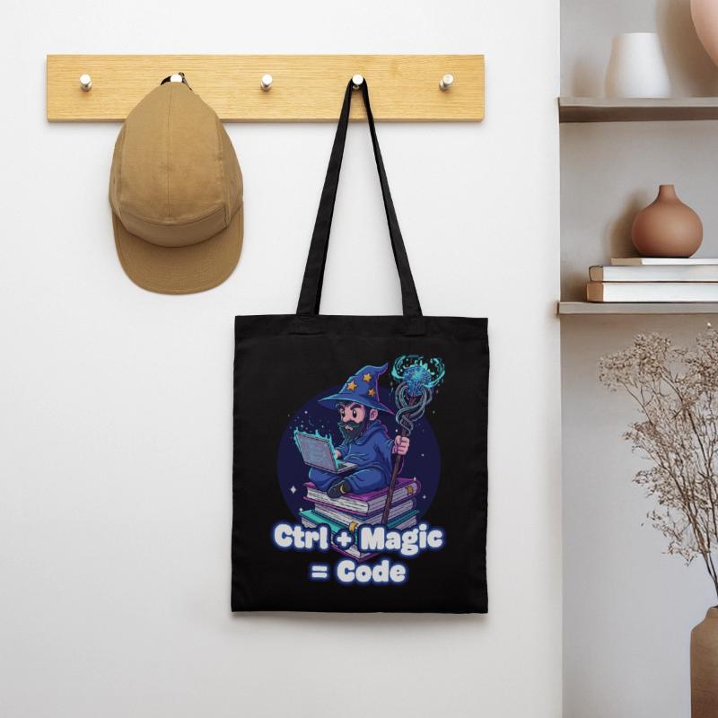 Ctrl Magic Code Wizard Tote Bag