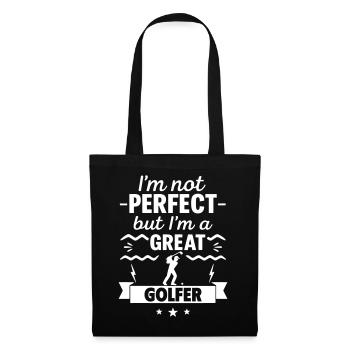 Je ne suis pas parfait mais je suis un grand golfeur - Sac en tissu - noir - Devant