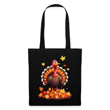 Thanksgiving Drôle Dinde de Thanksgiving - Sac en tissu - noir - Devant