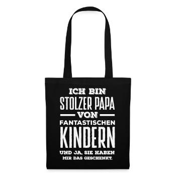 Lustiges Vatertag Geschenk Papa Bier - Stoffbeutel - Schwarz - Vorne