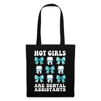 Girls Funny Dental Assistant Dentist - Tote Bag - black - Front