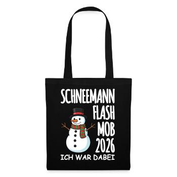 Schneemann Flashmob - Stoffbeutel - Schwarz - Vorne