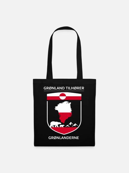 Grönland Gehört Grönländern Statement Geschenk - Stoffbeutel - Schwarz