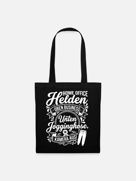 Home Office Helden Design - Stoffbeutel - Schwarz