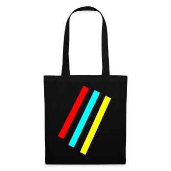 Bandes - Vector - Sac en tissu - noir - Devant