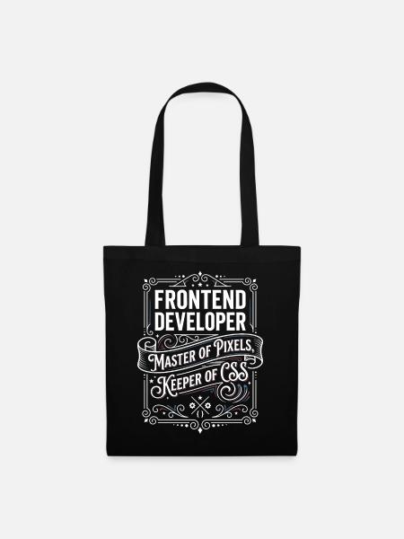 Frontend Entwickler Pixelmeister CSS - Stoffbeutel - Schwarz