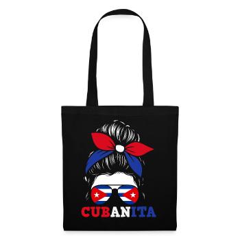 Cuba Pride & Home - Design du drapeau de Cuba - Sac en tissu - noir - Devant