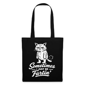 Sometimes I'm just a farting cat ( - Tote Bag - black - Front