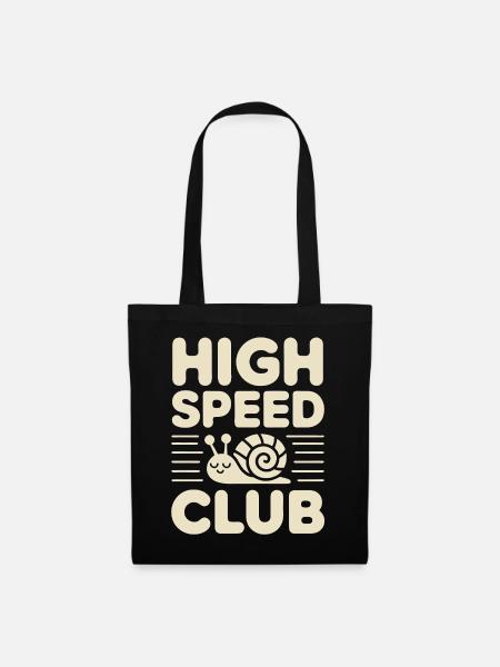 High Speed Club Schnecke - Stoffbeutel - Schwarz