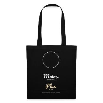 Plus De Vie - Sac en tissu - noir - Devant