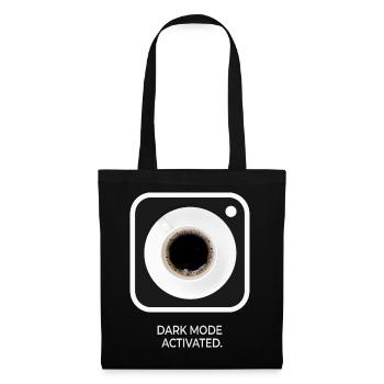 Dark Mode Activated Coffee Saying Design - Tote Bag - black - Front