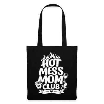 HOT MESS MOM CLUB - Stoffbeutel - Schwarz - Vorne