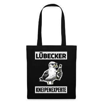 Lübecker Kneipen Experte - Stoffbeutel - Schwarz - Vorne