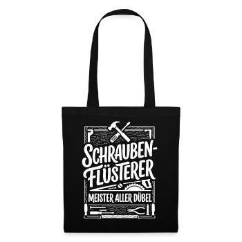 Schraubenflüsterer – Meister aller Dübel - Stoffbeutel - Schwarz - Vorne