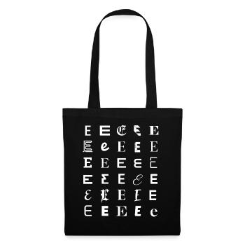 Ornate E Glyph Mosaic - Tote Bag - black - Front